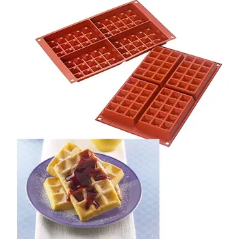 Forma na pečení Forma silikonová (4 ks vafle clasik obdélník) 13x8,1, v.1,7cm