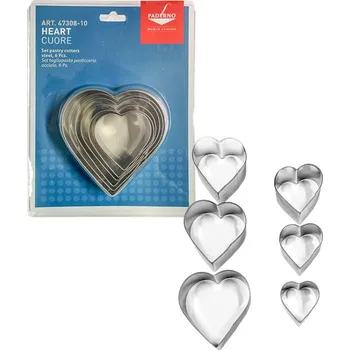 Vykrajovátko Vykrajovátka sada 6ks (srdce) tvar: 5-9, v.3cm