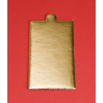 Jednorázové nádobí Lepenková dortová zlatá podložka na monoporce 5x9 cm - 200 ks