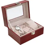JK BOX SP-1813/A7, Dámská kazeta na hodinky a šperky červená 265016284