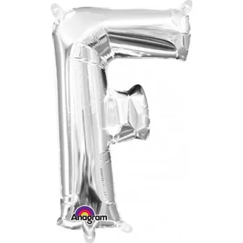 Balónek Písmeno F stříbrný foliový balónek 33 cm x 20 cm Amscan 3302101