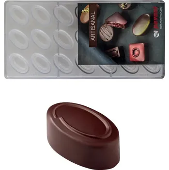 Forma na pečení Forma na pralinky (ovál s linkou 10g) 3x7 tvarů/forma