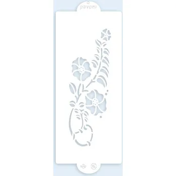 Stencil dekorační (květiny) 26x12,5cm