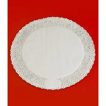 Krajka leštěný papír prům. 60cm (bílá) 100 ks/bal