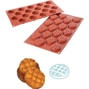 Forma na pečení Forma silikonová (18ks mini sušenky kulaté) prům.4, v.1,2mm