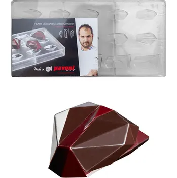 Forma na pečení Forma na pralinky (trojdílné křišťálové srdce 14,8g) 5x3 různé tvary/forma