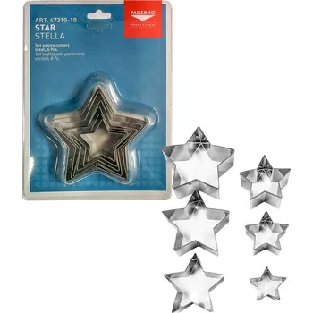 Vykrajovátko Vykrajovátka sada 6ks (hvězda) tvar: 4-9, v.3cm