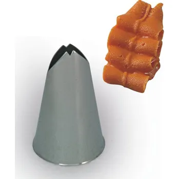 Špička zdobící nerez otvor 1,4cm (lístečková) prům.2,5, v.4cm