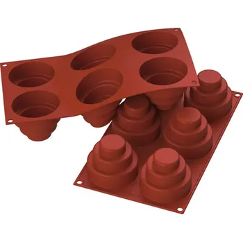Forma na pečení Forma silikonová (6ks mini dort wonder) prům.7,5, v.6cm