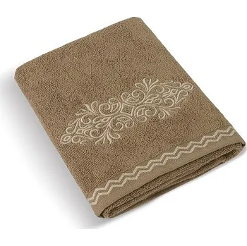 Ručník Froté Béžová kolekce 70x140 cm hnědý ornament