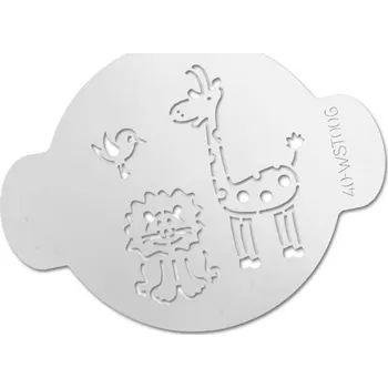Stencil dekorační (Źirafa,Lev,Ptáček)