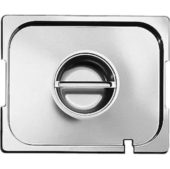 Víko GN 1/1 nerez s výřezy na ucha a naběračku