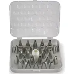 Špičky dekorační nerez malé, sada 26 ks/kufřík prům.1,7, v.3-3,5cm