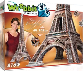 3D puzzle Wrebbit Eiffelova věž 816 dílků