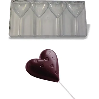 Forma na pečení Forma na čokoládová lízátka (srdce 29g) 4 tvary/forma