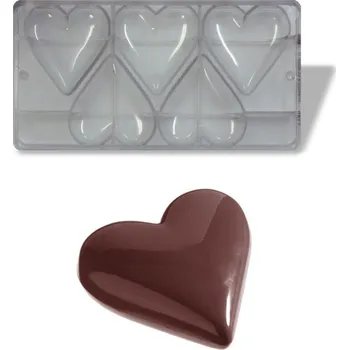 Forma na pečení Forma na pralinky (srdce hladké 68g) 1x5 tvarů/forma