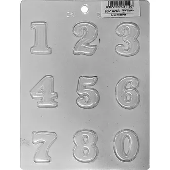 Forma na pečení Forma na čokoládu PE (číslice 0-9) 9 tvarů/forma