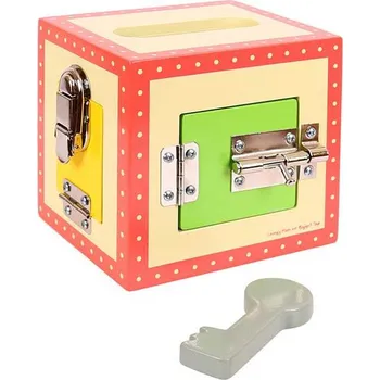 Dřevěná hračka Bigjigs Toys dřevěná skříňka se zámky