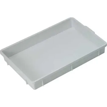 Přepravka na jídlo Přepravka na těsto plast, bílá vnější rozměr: 65x43, v.6,5cm