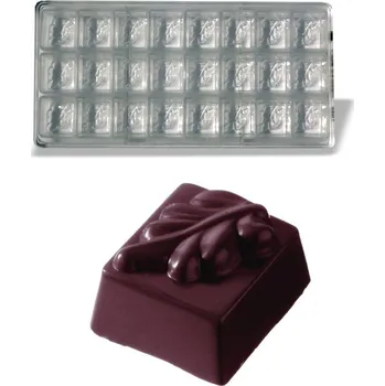Forma na pečení Forma na pralinky (dekor list 16g) 3x8 tvarů/forma