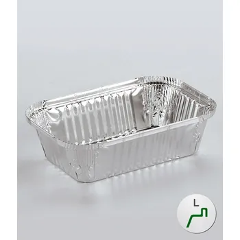 Jednorázové nádobí Miska ALU hranatá typ L,925ml (160x130, v.51mm) 100 ks/bal
