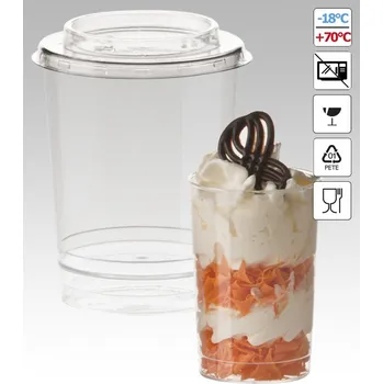 Jednorázové nádobí Víčko na pohárek POL415 Tubito/416 Minitubito 50 ks/bal