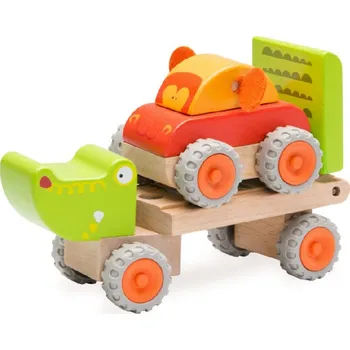 Dřevěná hračka Wonderworld Mini tahač Krokodýl