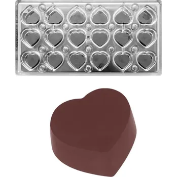 Nádoba na pečení Forma na pralinky magnetická (srdce 11g) 3x6 tvarů/forma