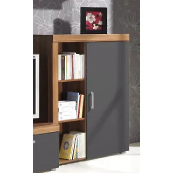 Knihovna Nábytek PEGAS s.r.o. Regál SAMBA R3, Švestka/Grafit