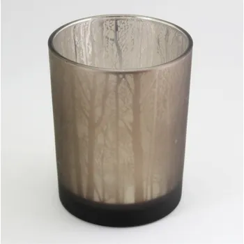 Váza Svícen sklo pr.10V12,5cm šedá (KL1605)