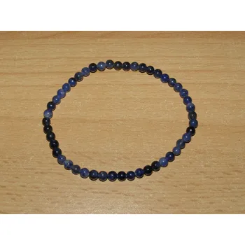 Drahý kámen Sodalit - Náramek - kuličky 4 mm - knk12