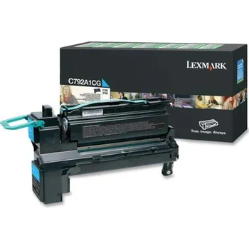 Počítač Lexmark C792A1CG, originální toner, azurový, 6000 stran