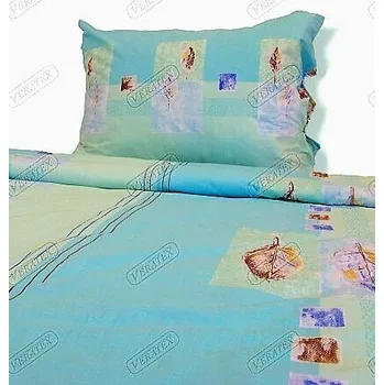 Bavlněné povlečení LUX 70x90-140x200 zelený lístek SKLADEM POSLEDNÍ 1KS