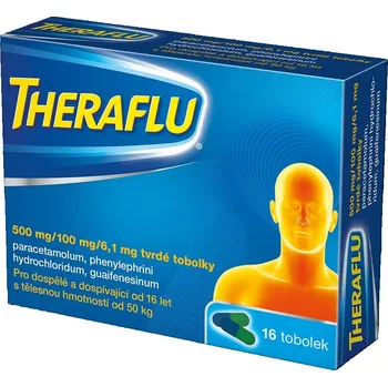 Lék na bolest, zánět a horečku Theraflu 16 cps.