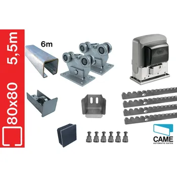 Pohon brány Sestava posuvné brány do 5,5m, pohon CAME, 78x78mm, Zn, BP