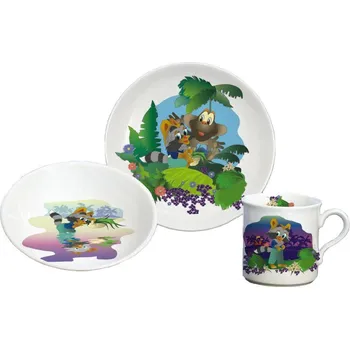 Talíř Český porcelán Dětská jídelní souprava DŽUNGLE, 3dílná