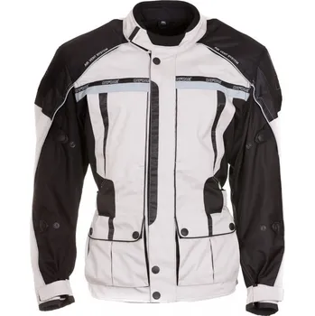 Moto bunda BOULEVARD-GR šedá textilní moto bunda INFINE XL