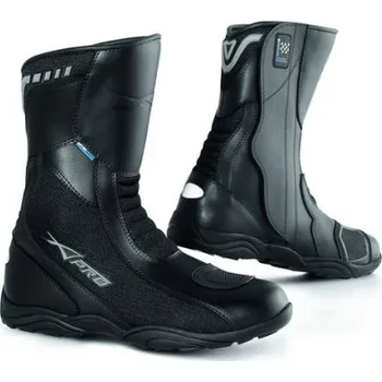 Moto obuv DRY-TECH - černé motocyklové boty A-Pro 43