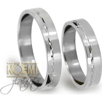 Prsten Zlatnictví Noemi 1098+ Bílé zlato 4 mm