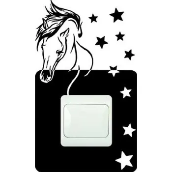 Samolepící dekorace Samolepka pod vypínač Kůň (dekorace na zeď)