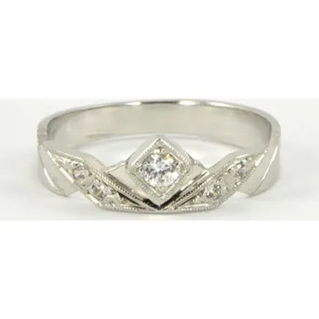 Prsten Dámský prsten z bílého zlata se zirkony 0063 + DÁREK ZDARMA