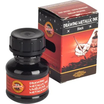 Černá metalická umělecká tuš Koh-I-Noor 20 g 2710 Čerň