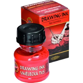 Rumělka červená umělecká tuš Koh-I-Noor 20 g 2300