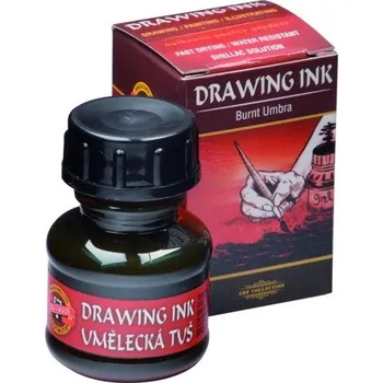 Umbra pálená umělecká tuš Koh-I-Noor 20 g 2600
