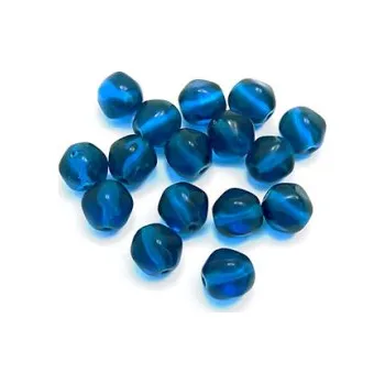 Dětské navlékací korálky Skleněný korálek - kulička 5 hran (16 ks )