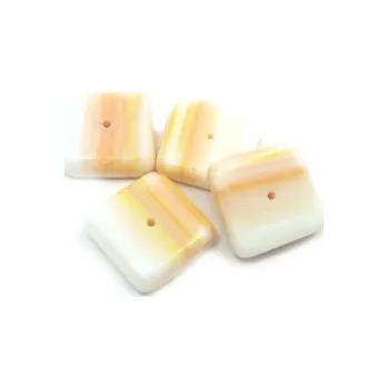 Dětské navlékací korálky Skleněný korálek - čtvereček (4 ks)