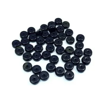 Dětské navlékací korálky Skleněný korálek - donut (46 ks)