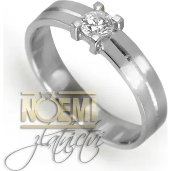 Prsten Prsten z bílého zlata s diamantem 0020 + DÁREK ZDARMA