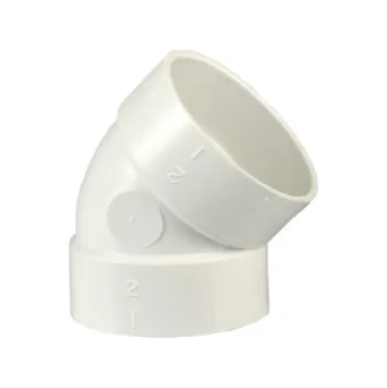 Koleno PVC Plastiflex 45° FF