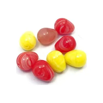 Dětské navlékací korálky Skleněný korálek - kapka (8 ks)